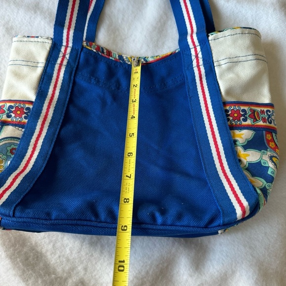 Vera Bradley Color-Block Small Canvas Tote Marina Paisley Print - Picture 10 of 12